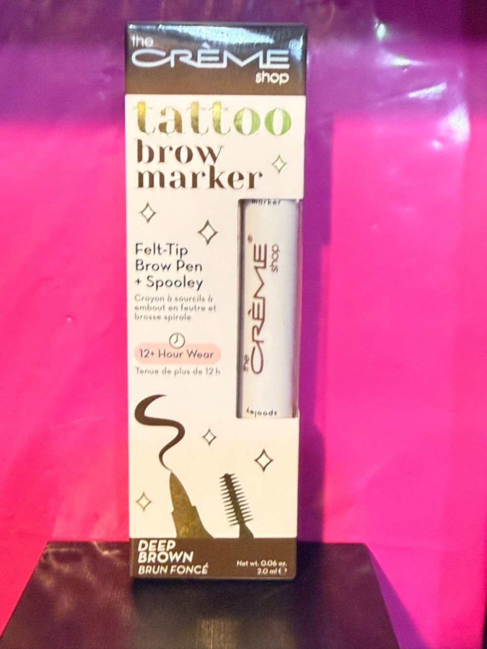 The Crème Shop Tattoo Brow Marker - Deep Brown